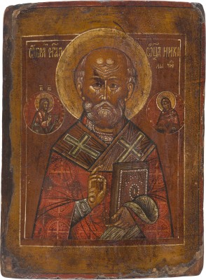Auktion 147<br>IKONE MIT DEM HEILIGEN NIKOLAUS DEM WUNDERTÄTER