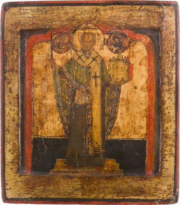 Auction 147<br>IKONE MIT DEM HEILIGEN NIKOLAUS VON MOSCHAISK