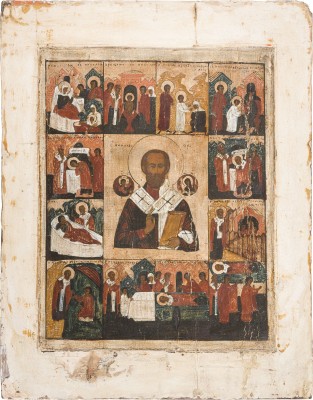 Picture GROSSE VITA-IKONE MIT DEM HEILIGEN NIKOLAUS VON MYRA