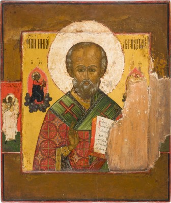 Auktion 147<br>IKONE MIT DEM HEILIGEN NIKOLAUS VON MYRA