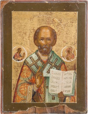 Auktion 147<br>KLEINE IKONE MIT DEM HEILIGEN NIKOLAUS VON MYRA