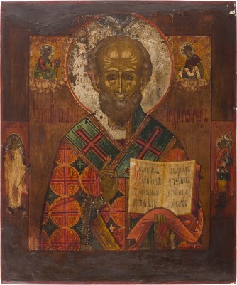 Auction 147<br>IKONE MIT DEM HEILIGEN NIKOLAUS VON MYRA