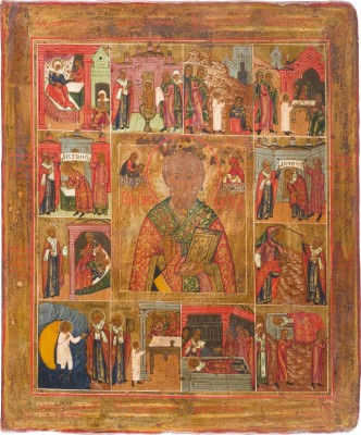 Picture VITA-IKONE MIT DEM HEILIGEN NIKOLAUS VON MYRA