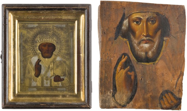 Auction 147<br>ZWEI IKONEN MIT DEM HEILIGEN NIKOLAUS VON MYRA