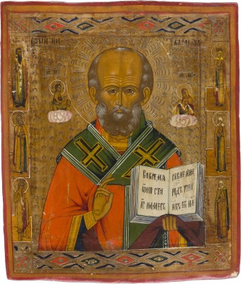 Auktion 147<br>IKONE MIT DEM HEILIGEN NIKOLAUS VON MYRA