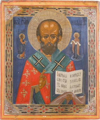 Auktion 147<br>IKONE MIT DEM HEILIGEN NIKOLAUS VON MYRA