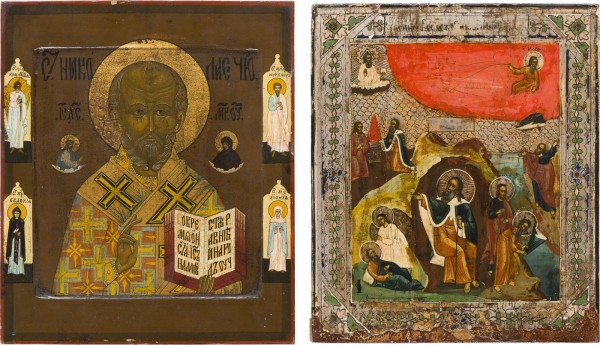 Bild ZWEI IKONEN: PROPHET ELIAS UND HEILIGER NIKOLAUS VON MYRA