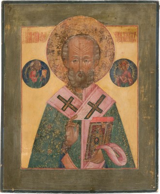 Auktion 147<br>IKONE MIT DEM HEILIGEN NIKOLAUS VON MYRA