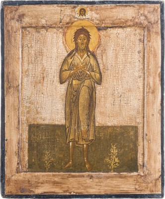 Auction 147<br>FEINE IKONE MIT DEM HEILIGEN ALEXIUS, MANN GOTTES