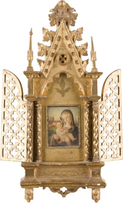 Auction 147<br>KLEINER FLÜGELALTAR MIT MADONNA