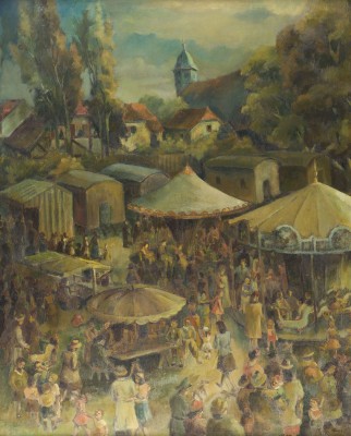 Picture BELEBTE JAHRMARKTSZENE