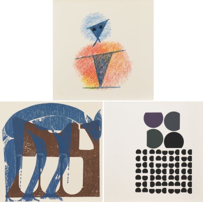 Auktion 149<br>DREI GRAFIKEN AUS 'DOCUMENTA II (1959)' (VICTOR VASARELY, MAX ERNST, HAP GRIESHABER)