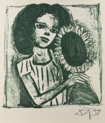 Bild 'MÄDCHEN MIT SONNENBLUME' (1959)