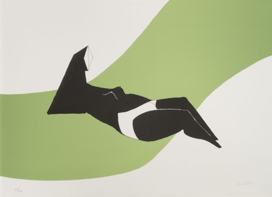 Bild 'RECLINING FIGURE ON GREEN WAVE' (1971)