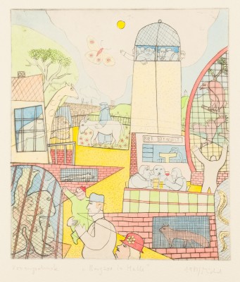 Auction 149<br>PAAR RADIERUNGEN ('BAHNHOF IN HALLE' / 'BERGZOO IN HALLE', 1981)