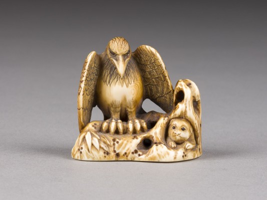 Bild EIN FEINE GESCHNITZTE NETSUKE AUS ELFENBEIN