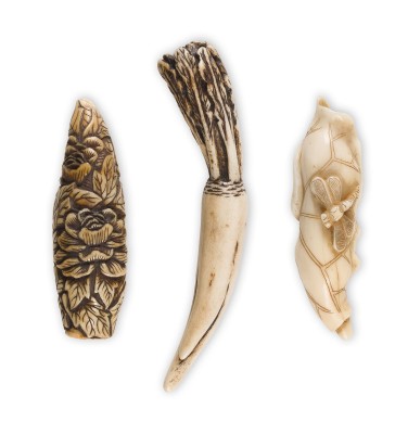 Bild EIN DREITEILIGES KONVOLUT VON NETSUKE
