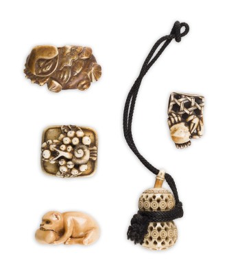 Bild EIN FÜNFTEILIGES KONVOLUT VON NETSUKE