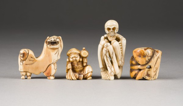 Bild VIER GESCHNITZTE NETSUKE