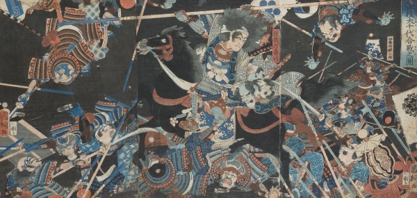 Bild UTAGAWA KUNITSUNA, DIE SCHLACHT VON SAEDA INUCHIYO