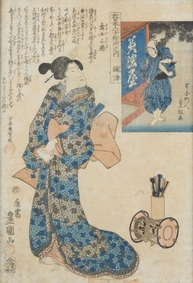 Bild UTAGAWA TOYOKUNI III, PROVINZ SETTSU: TÄNZERIN (MAIKO) SANKATSU
