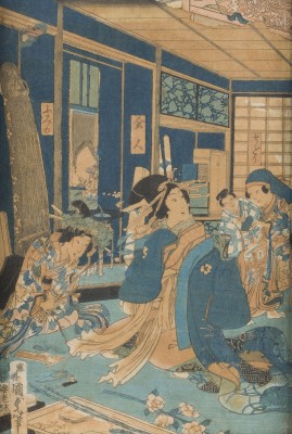 Auktion 148<br>UTAGAWA KUNISADA, DREI UKIYO-E