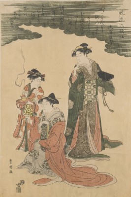 Auktion 148<br>DREI UKIYO-E MIT GEISHA-DARSTELLUNGEN