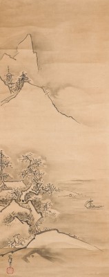 Auction 148<br>KANO TSUNENOBU (MIT SIGNATUR VON), ZWEI LANDSCHAFTSMALEREIEN
