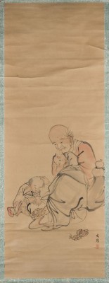 Auktion 148<br>SHIOKAWA BUNRIN (MIT SIGNATUR VON), EIN KAKEMONO MIT FIGURENDARSTELLUNG