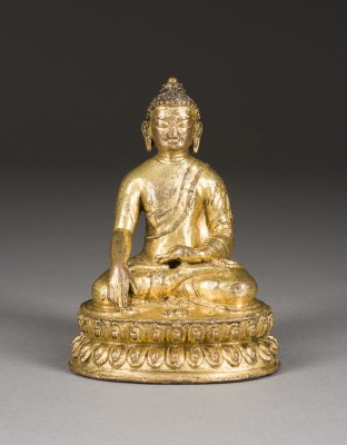 Auktion 148<br>EINE VERGOLDETE BRONZEFIGUR DES AKSOBHYA