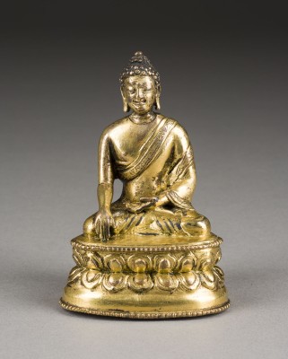 Auction 148<br>EINE VERGOLDETE BRONZE DES BUDDHA SHAKYAMUNI