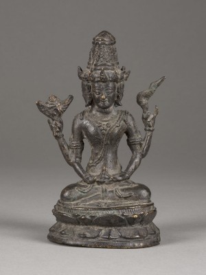 Bild EINE FIGUR EINES DREIGESITIGEN BODHISATTVA AUS BRONZE