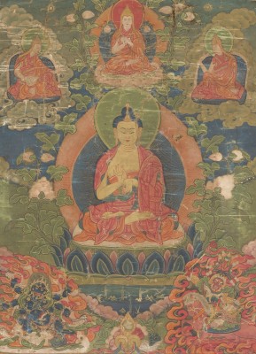 Auktion 148<br>EIN THANGKA MIT DER DARSTELLUNG VON MAITREYA