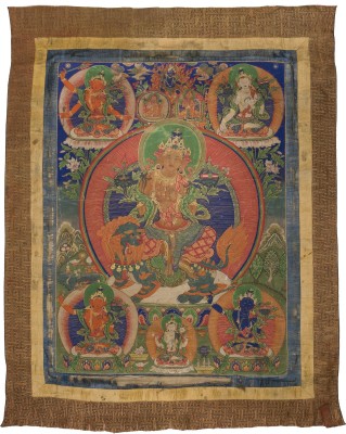 Auktion 148<br>EIN THANGKA MIT DER DARSTELLUNG VON MANJUSHRI