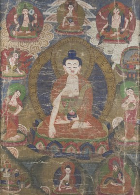 Bild EIN THANGKA MIT DER DARSTELLUNG DES BUDDHA SHAKYAMUNI