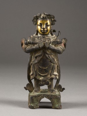 Auction 148<br>EINE BRONZEFIGUR DES WEITUO MIT VERGOLDETER LACKFASSUNG