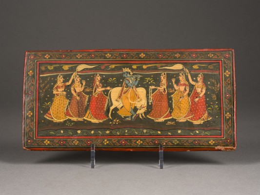 Picture EIN BEMALTES HOLZPANEEL ZEIGT KRISHNA