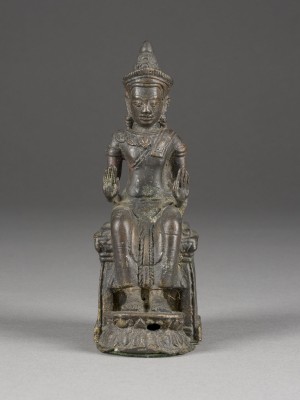 Picture EINE KHMER-BRONZE-FIGUR DES BUDDHA
