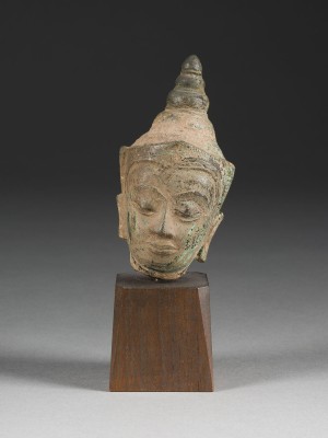 Picture EIN THAILÄNDISCHER KOPF EINES BUDDHAS AUS BRONZE