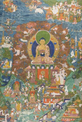 Picture EIN THANGKA MIT DER DARSTELLUNG VON BUDDHA SHAKYAMUNI