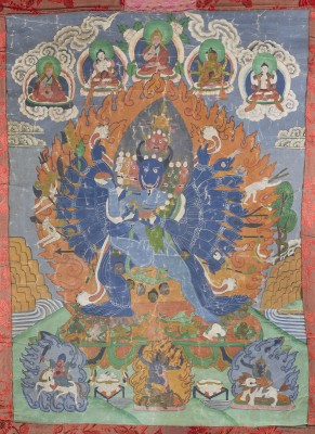 Picture EIN THANGKA MIT DER DARSTELLUNG VON YAMANTAKA UND GEFÄHRTIN