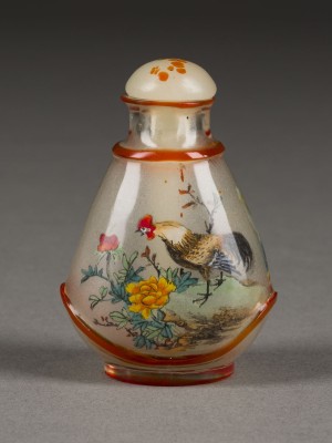 Bild EIN INNENBEMALTES UND ÜBERZOGENES SNUFFBOTTLE AUS GLAS