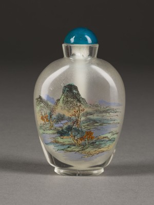 Bild EIN INNENBEMALTES SNUFFBOTTLE AUS GLAS