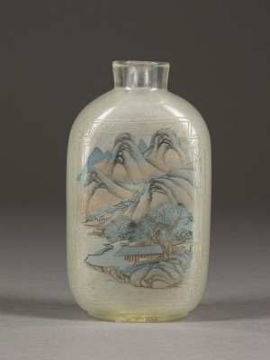 Bild EIN SNUFFBOTTLE DEKORIERT MIT INNENWANDMALEREI AUS GLAS