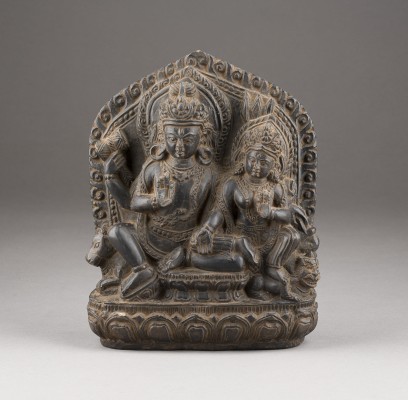 Picture EINE SCHWARZE STELE VON SHIVA UND PARVATI AUS STEIN