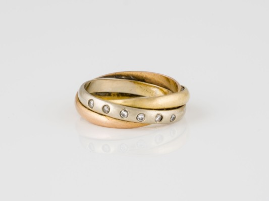Picture TRICOLOR BRILLANT RING