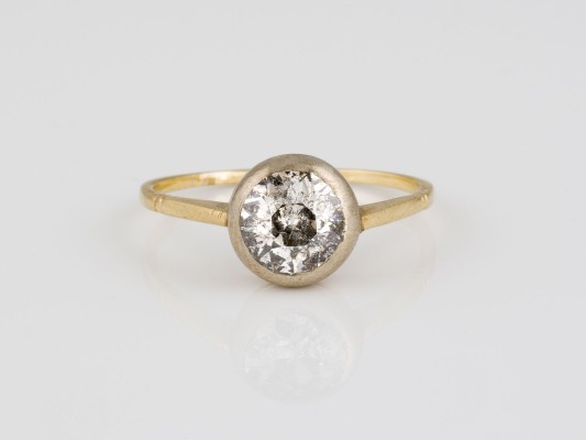 Picture ANTIKER SALT AND PEPPER DIAMANT RING