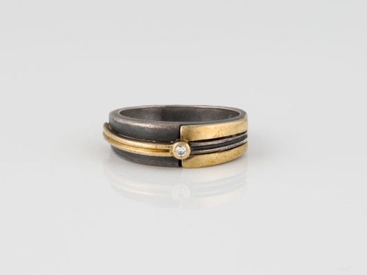 Picture MODERNER BRILLANT RING