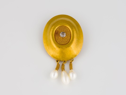 Picture PERLEN-DIAMANT BROSCHE