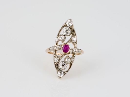 Picture ART-DECO RUBIN RING